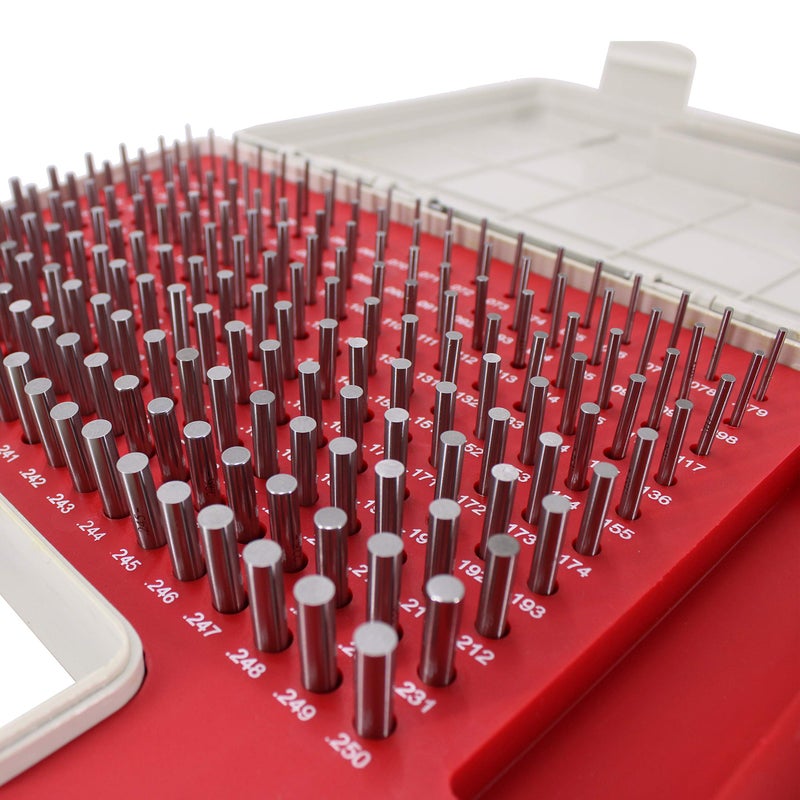 TEXALAN(R) Steel Pin Gage Set Minus Heat Treated with Storage Case M1 190pcs 0.061"-0.250" - Image 5